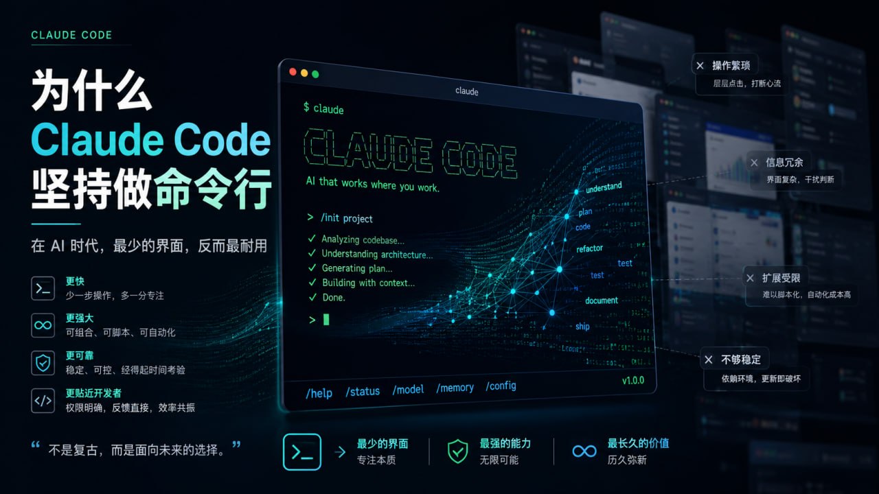 为什么 Claude Code 坚持做命令行