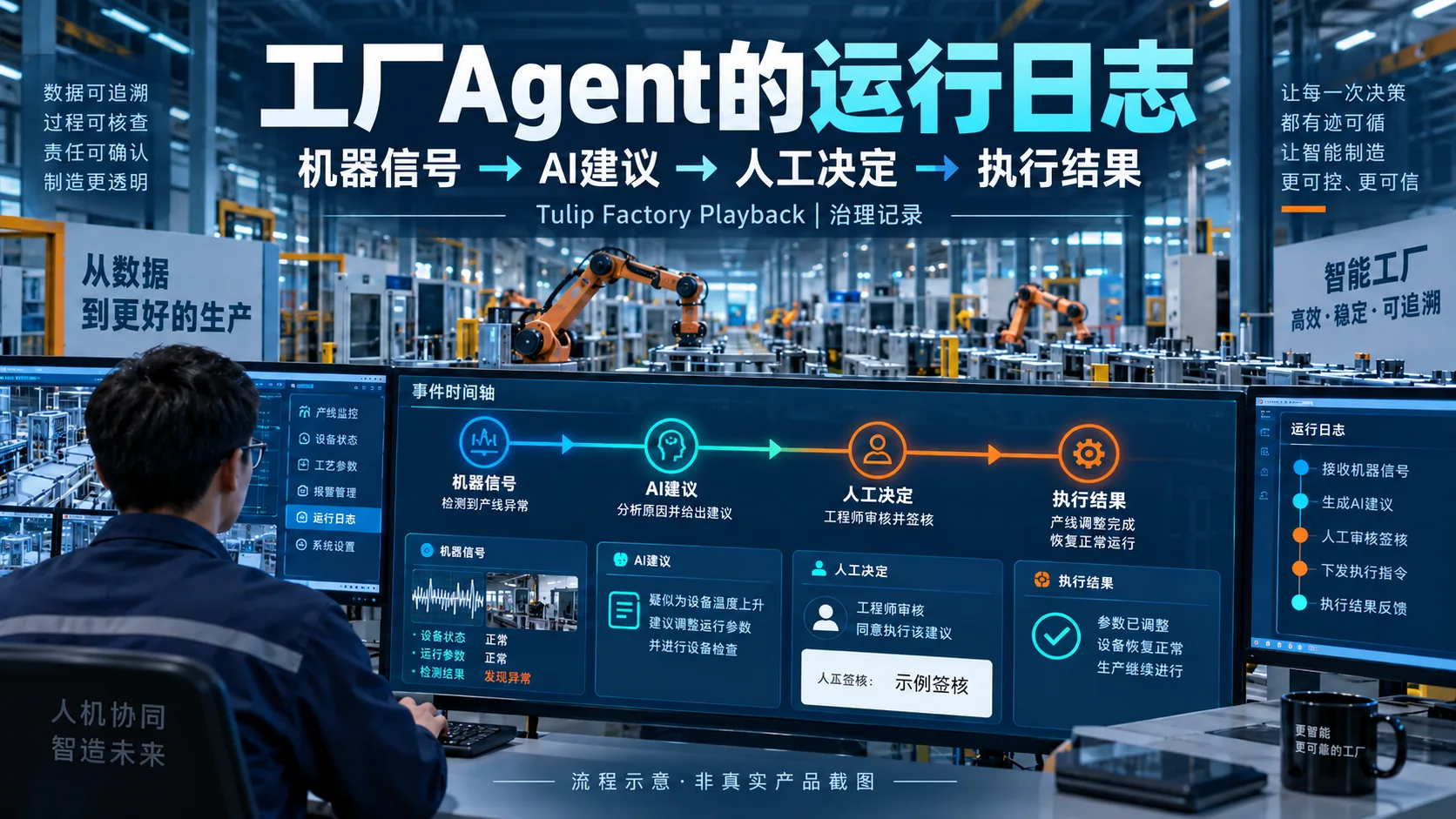 工厂Agent给出建议之后，谁能还原它当时看到了什么？（概念示意）