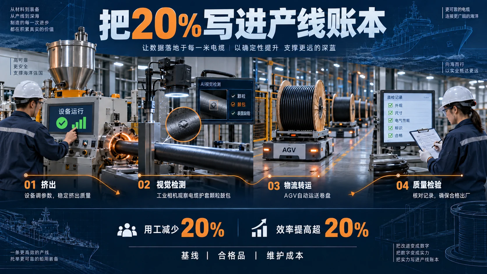 少用工20%、效率提高超20%：南通电缆车间的AI账本怎么算（概念示意）