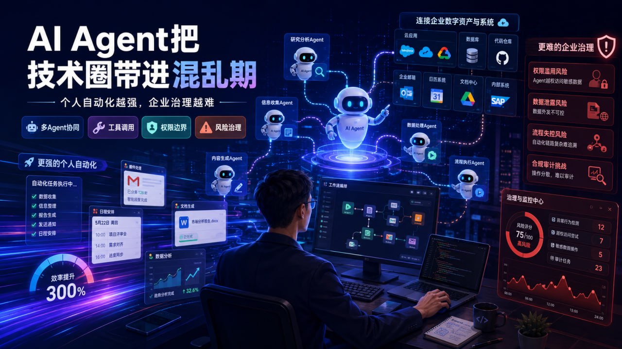 AI Agent把技术圈带进混乱期：个人自动化越强，企业治理越难