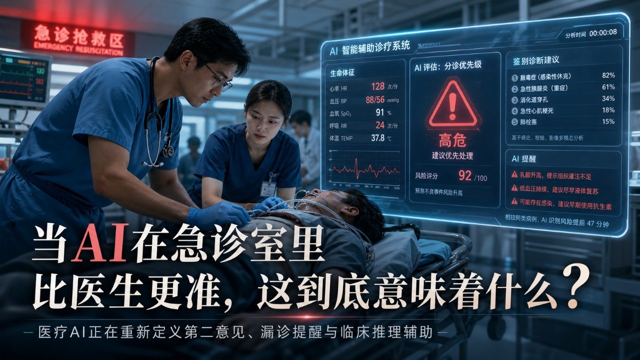 当AI在急诊室里比医生更准，这到底意味着什么？