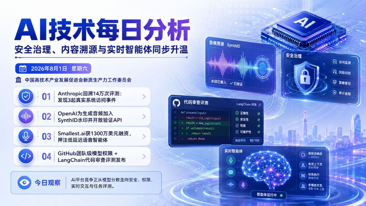 AI技术每日分析横版封面 2026-08-01