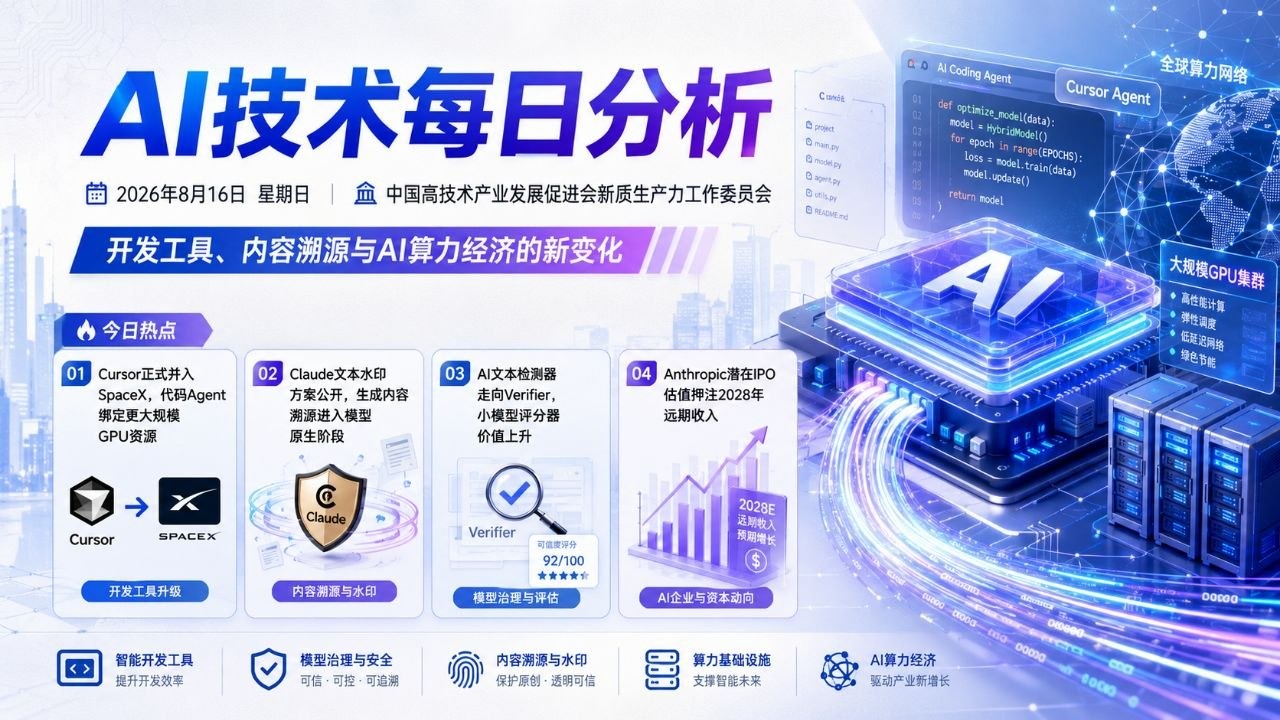 AI技术每日分析横版封面 2026-08-16