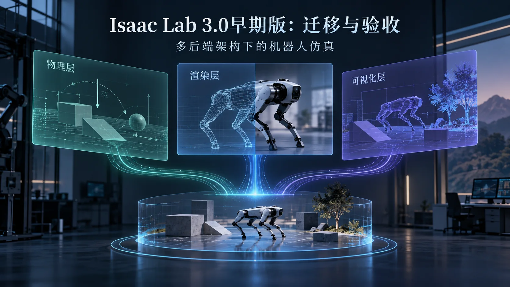Isaac Lab 3.0早期版的物理、渲染与可视化后端分层