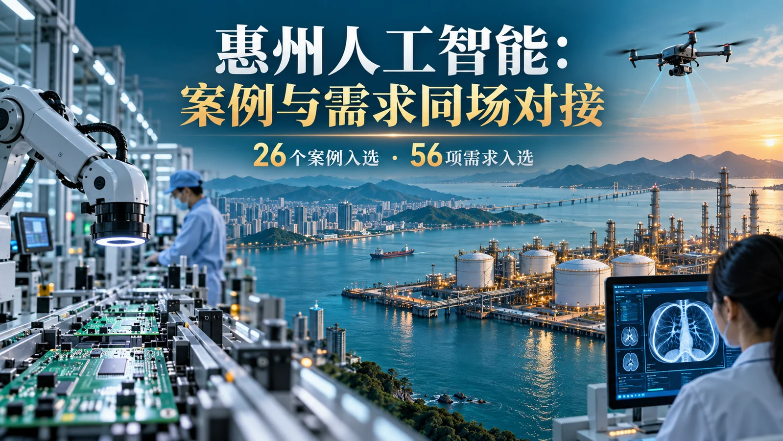 惠州26个AI案例与56项场景需求：制造业城市怎样把技术对接变成订单横版封面