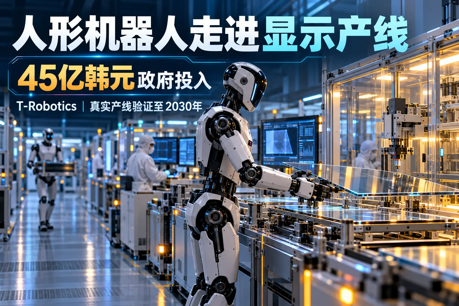 T-Robotics牵头45亿韩元显示制造人形机器人研发项目横版封面