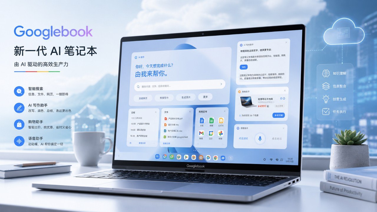 Googlebook 来了，谷歌想用 AI 重新定义笔记本电脑