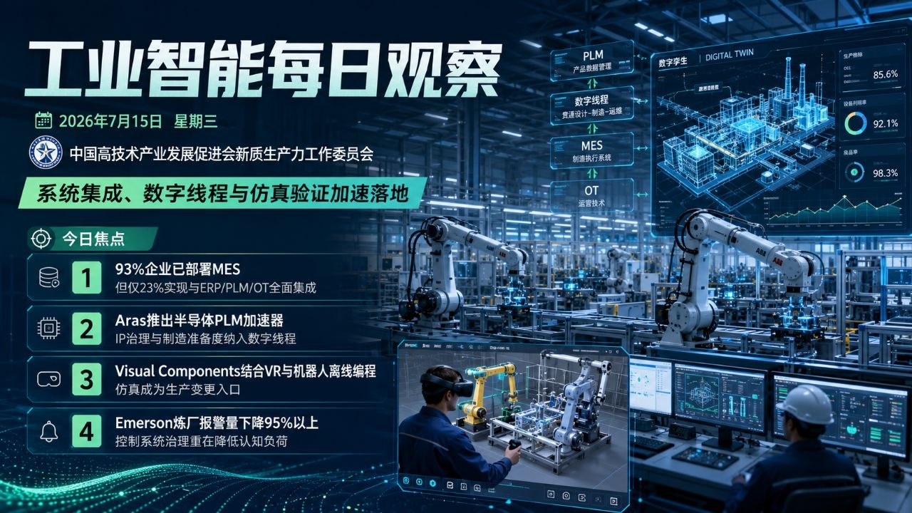 工业智能每日观察 2026年7月15日封面