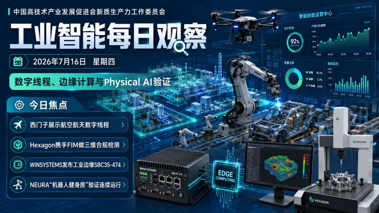 工业智能每日观察封面图 2026年7月16日