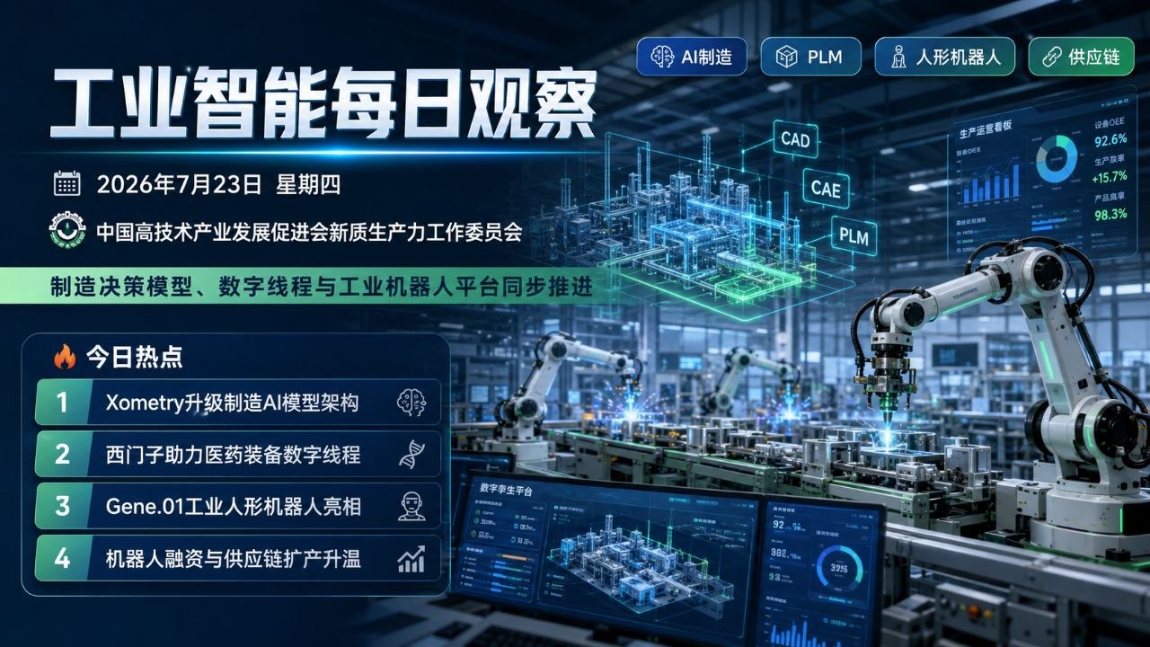 工业智能每日观察封面图 2026年7月23日