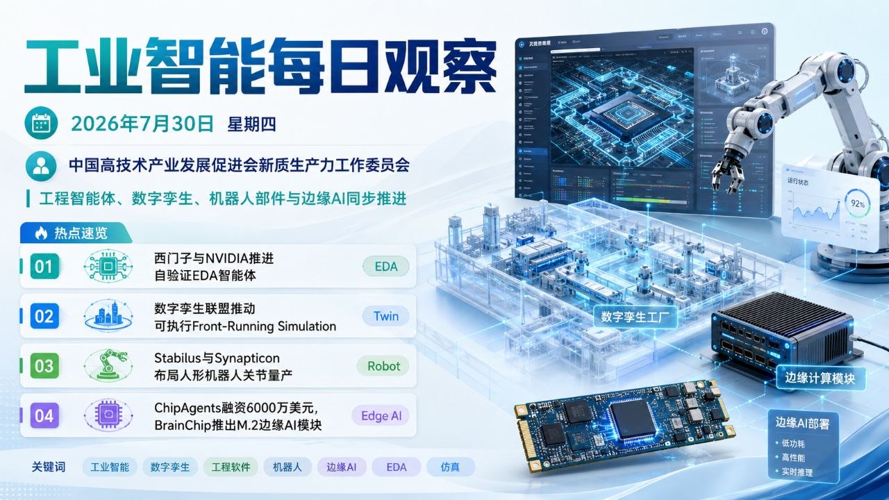 工业智能每日观察 2026-07-30