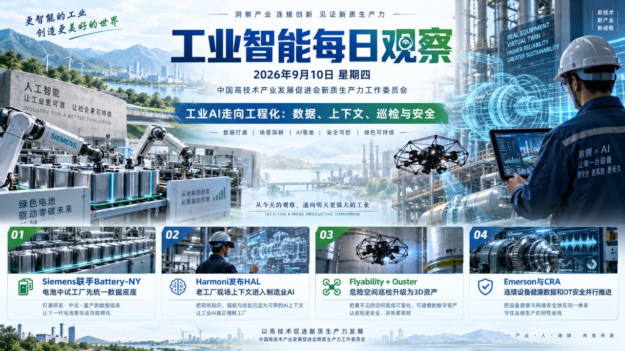 工业智能每日观察横版封面 2026-09-10
