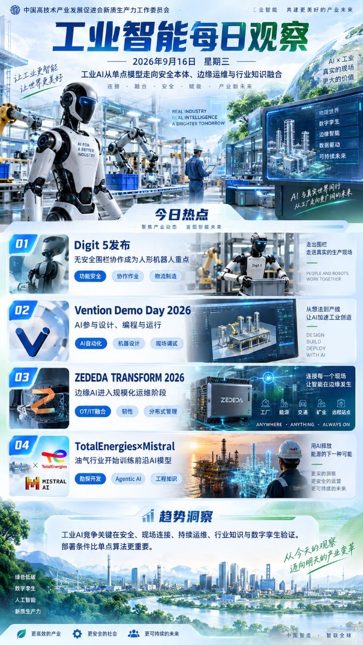 工业智能每日观察竖版海报 2026-09-16