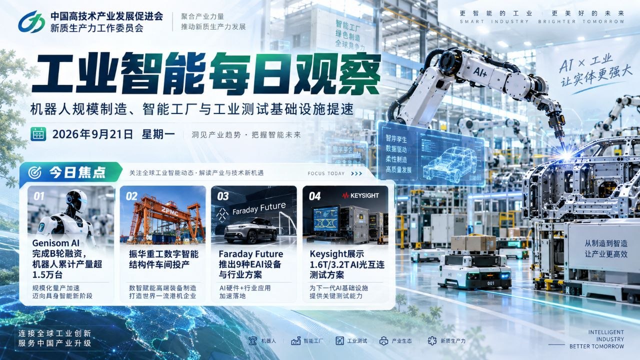 工业智能每日观察横版封面 2026年9月21日
