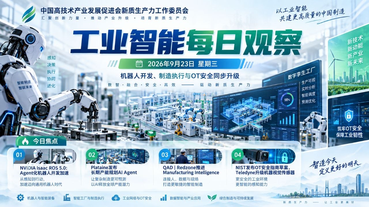 工业智能每日观察横版封面 20260923