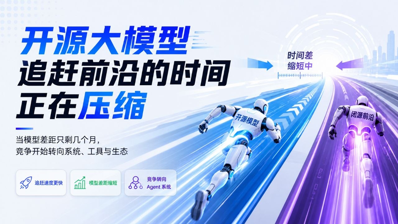 开源大模型追赶前沿的时间正在压缩：当模型差距只剩几个月，AI行业会发生什么