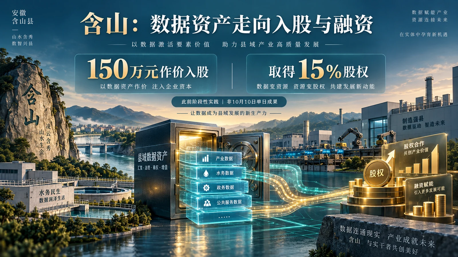 含山数据资产实践：作价入股之后怎么核算收益——独立封面信息海报