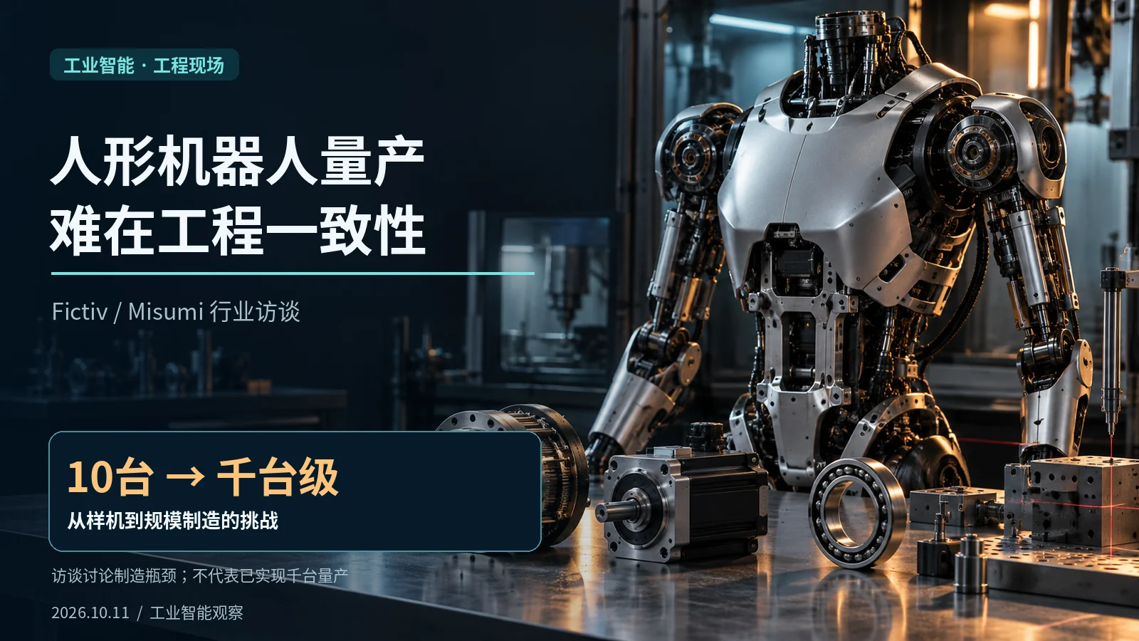 人形机器人从样机到千台：公差与质量体系先过关——独立封面信息海报
