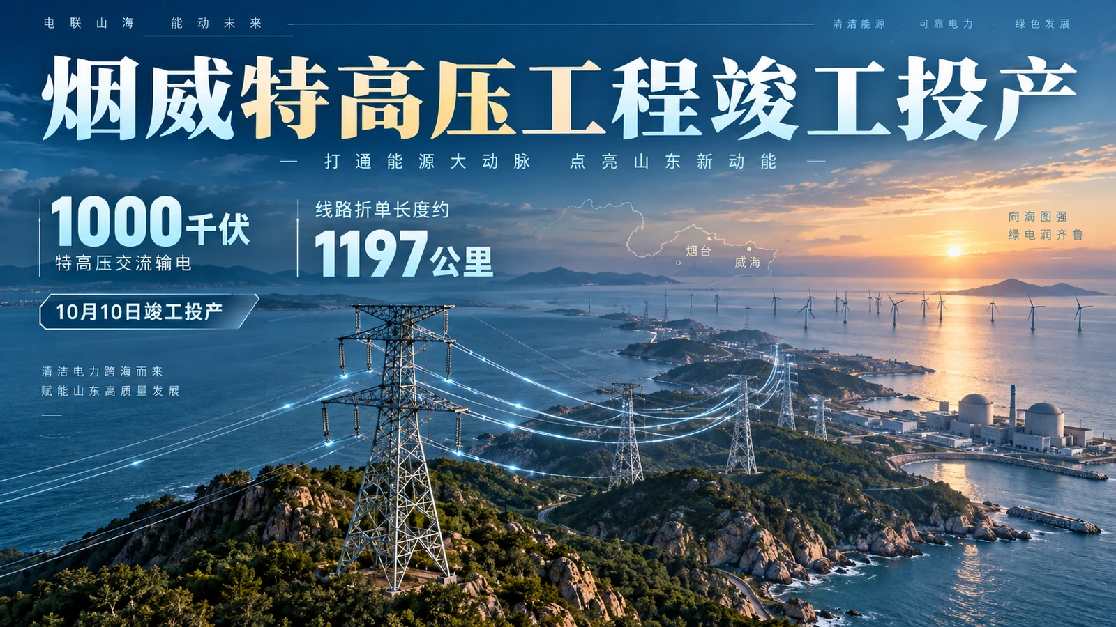 烟威特高压投运：清洁电力外送后还要看负荷率——独立封面信息海报
