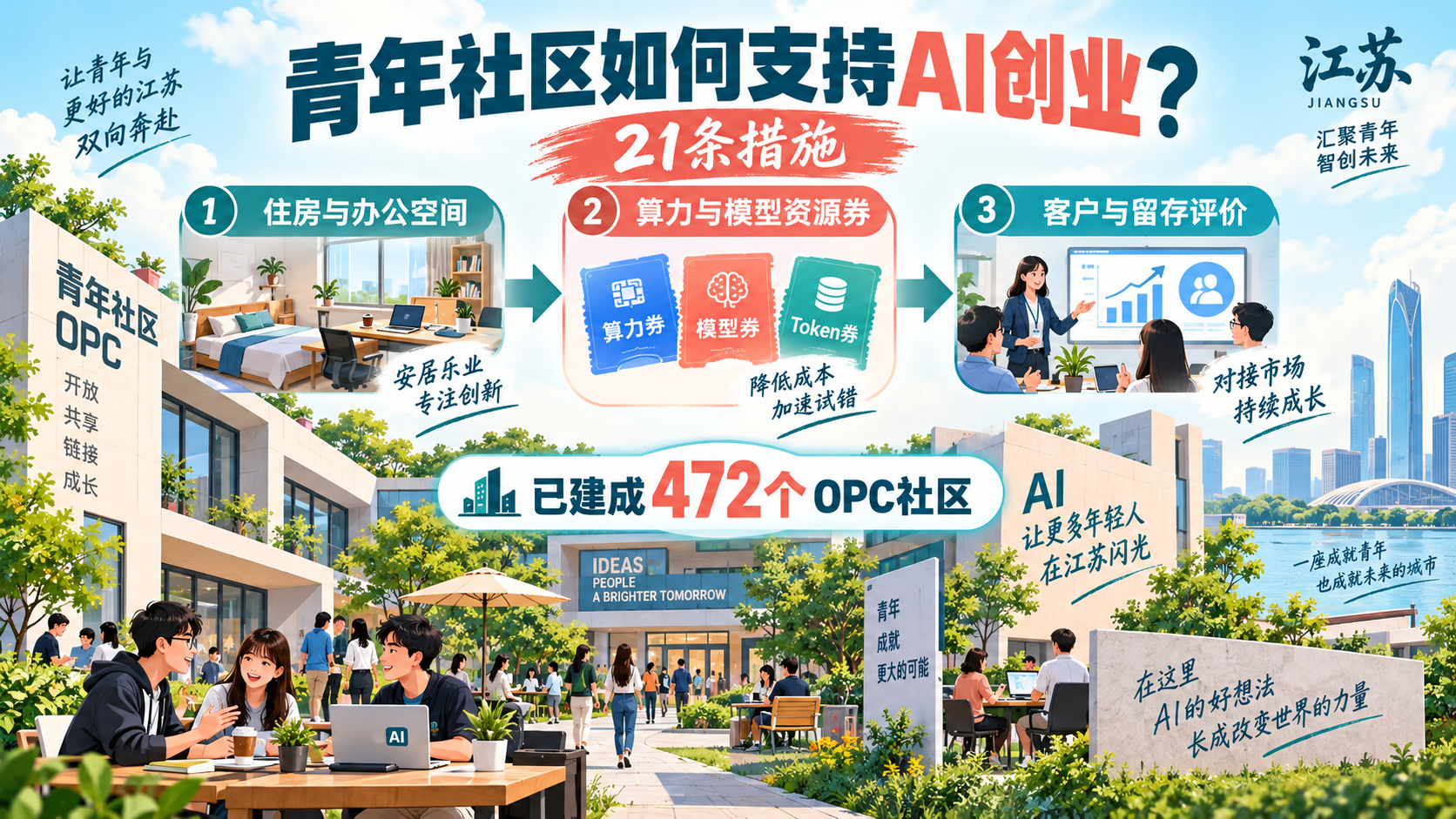 江苏21条青年社区措施：472个OPC社区如何算服务成效——正文信息海报