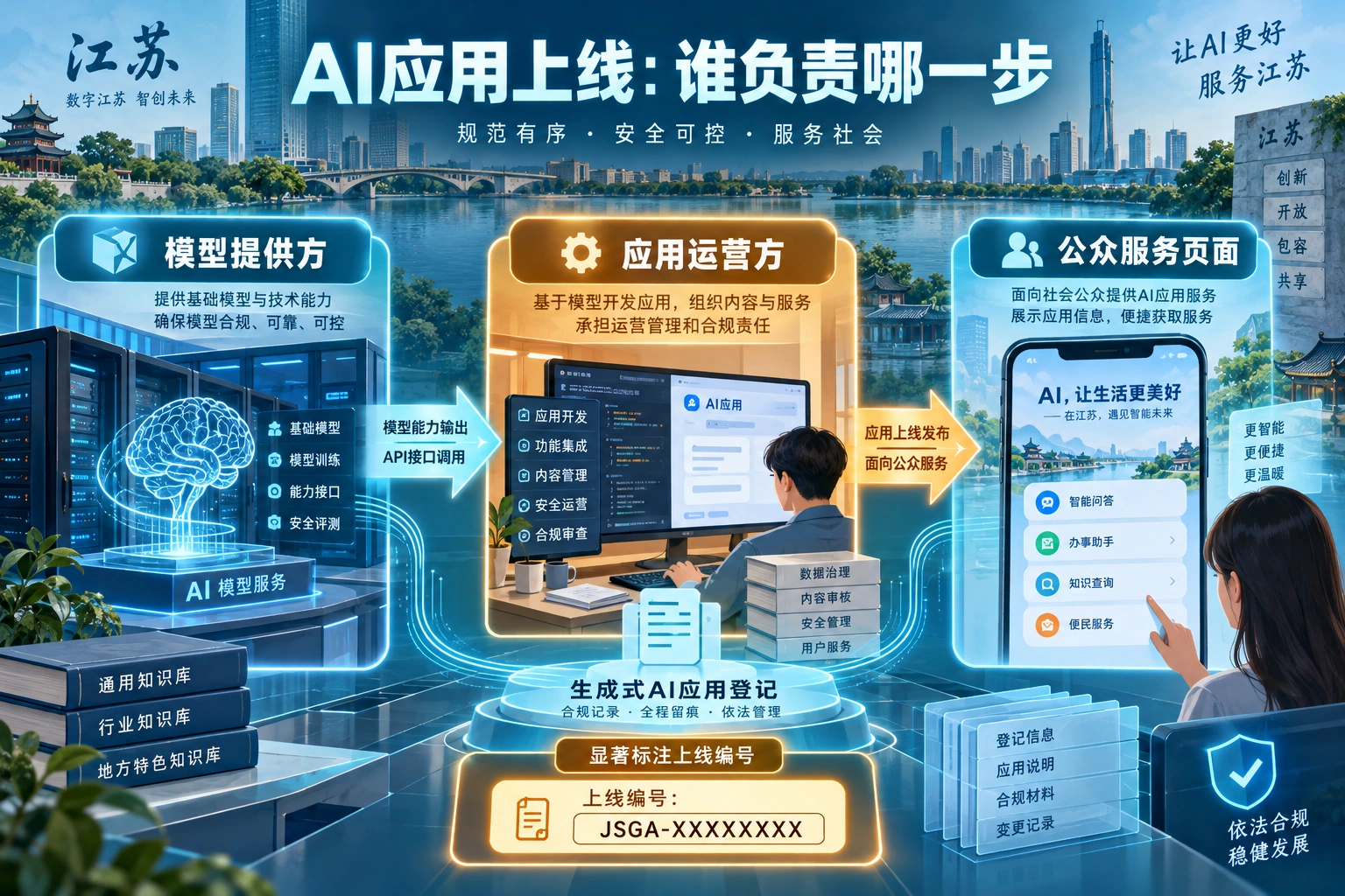 模型调用经过安全过滤与审计记录的概念信息图