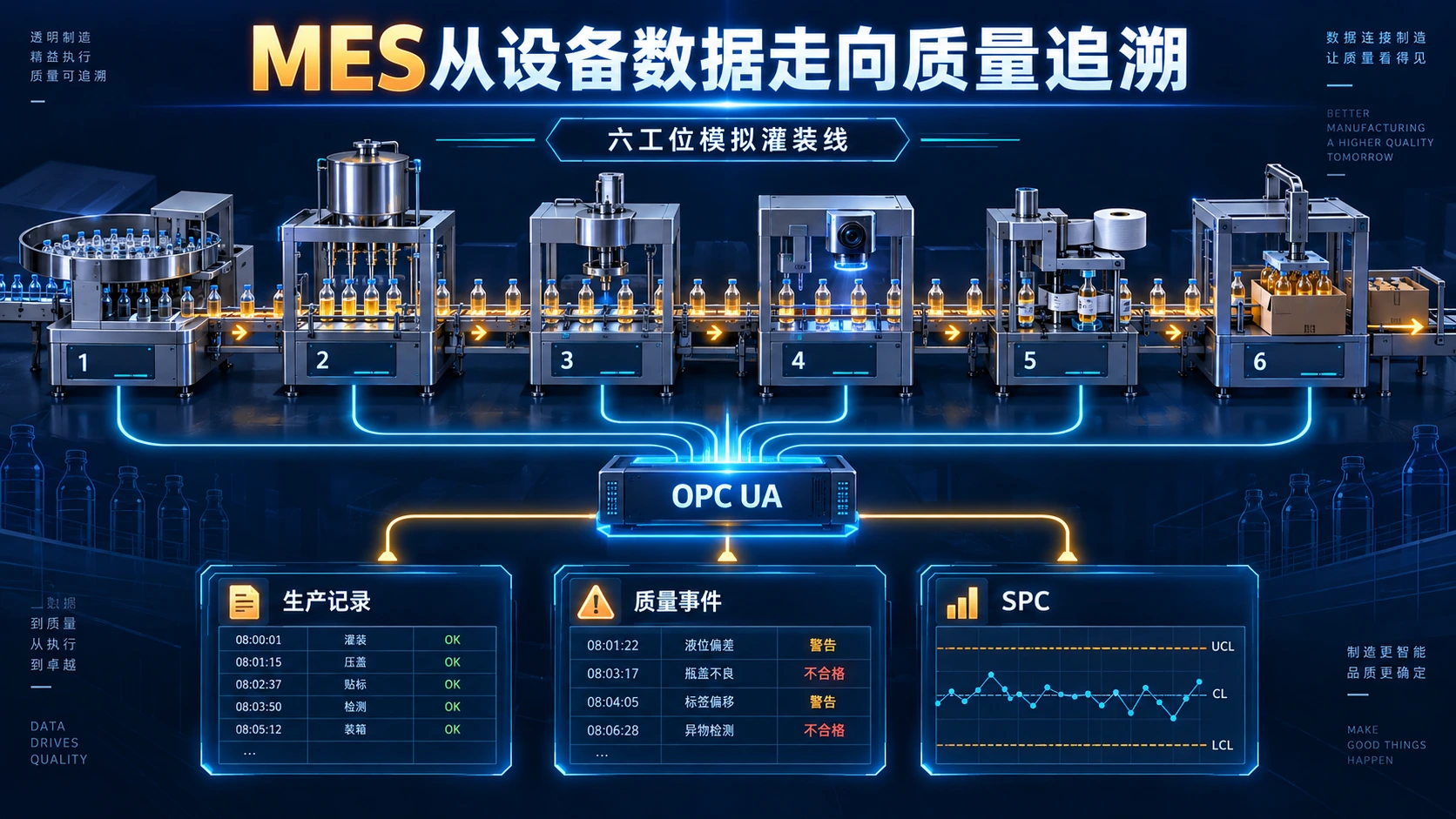 FactorySemantics MES 0.3.0：从仿真 OPC UA 到可追溯质量事件，先建立数据口径主题技术信息图