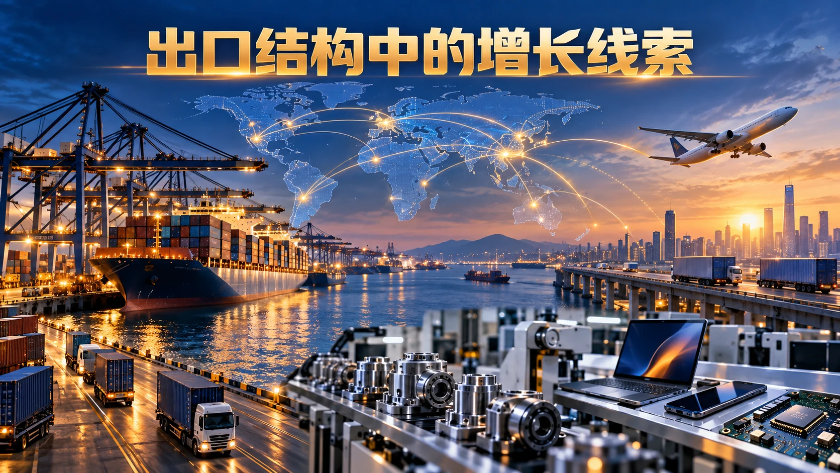 高技术产品出口与港口物流的示意图
