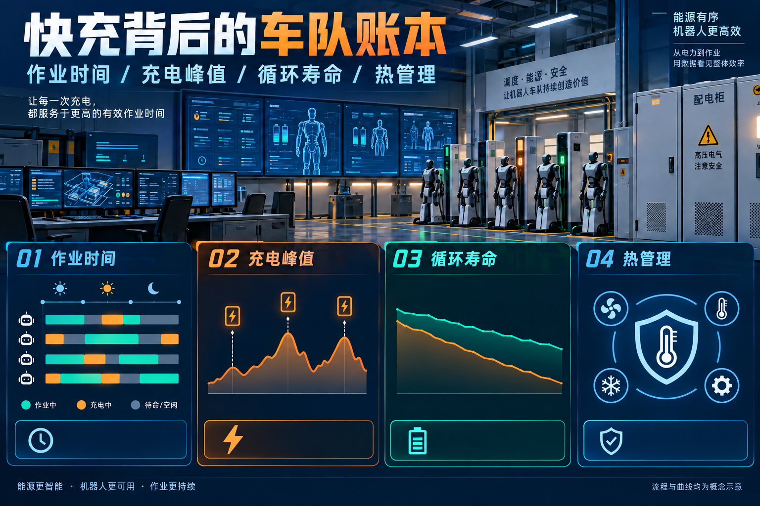 Digit 5九分钟充电：人形机器人进仓库，先算电池这笔账工作流程概念示意