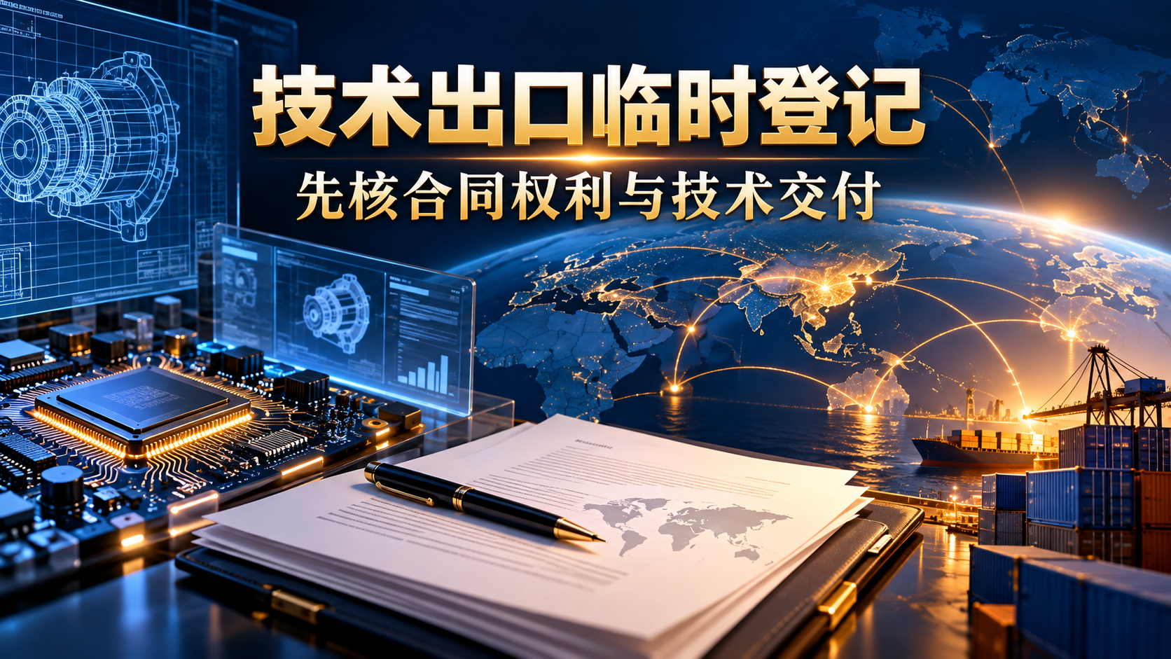 技术出口合同权利与临时登记路径封面概念图
