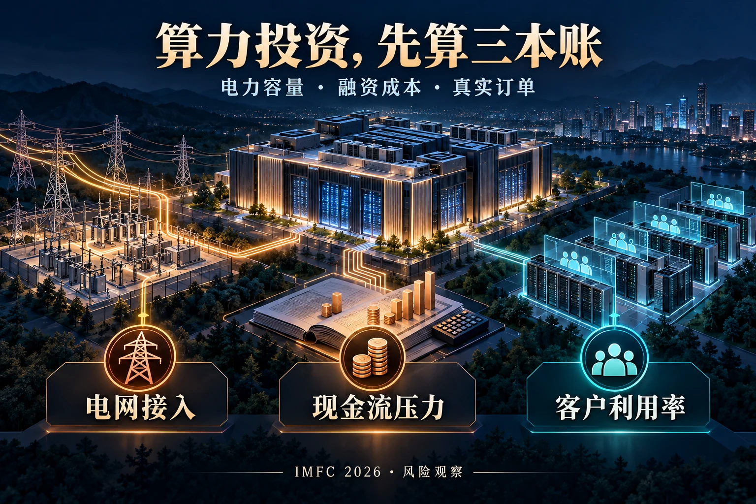 算力投资电网接入、现金流压力与客户利用率概念信息海报