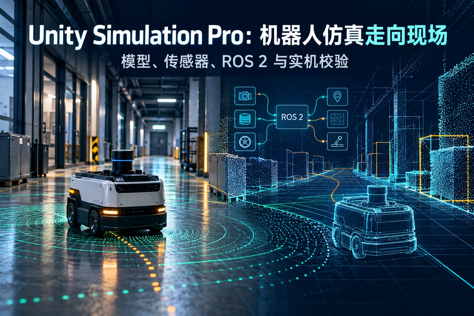 Unity Simulation Pro机器人仿真主题信息海报