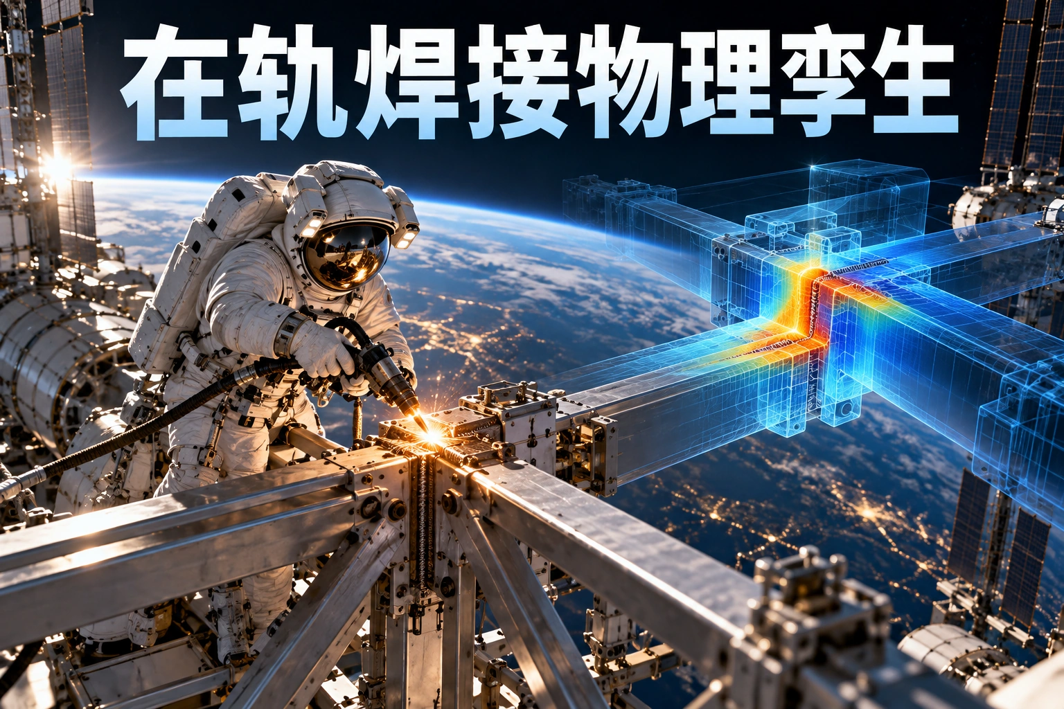 在轨焊接孪生跑到249微秒，焊缝还没经过太空验证：封面（概念示意）