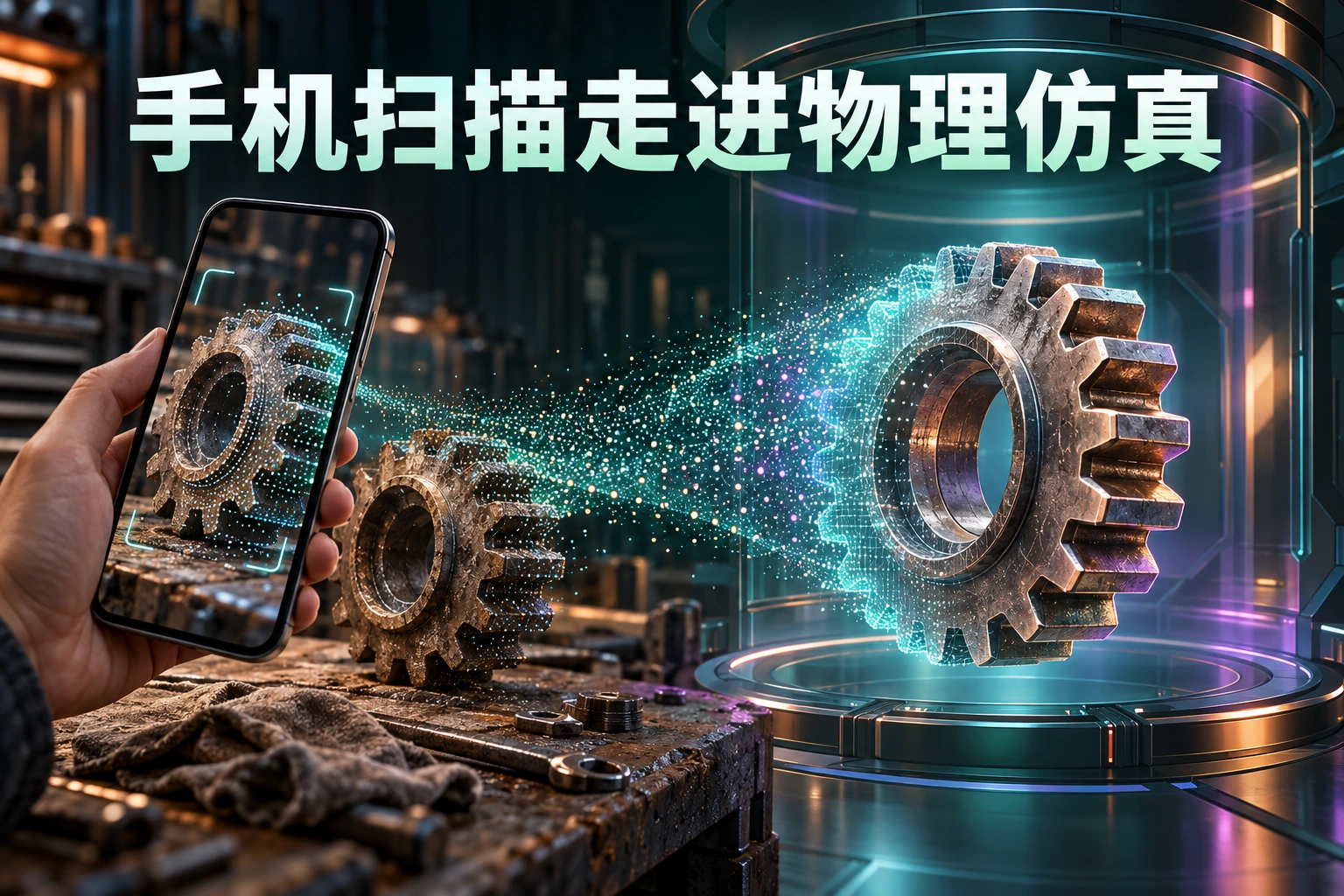 手机照片变机器人仿真资产：scan2usd 把最难的活留给了碰撞体：封面（概念示意）