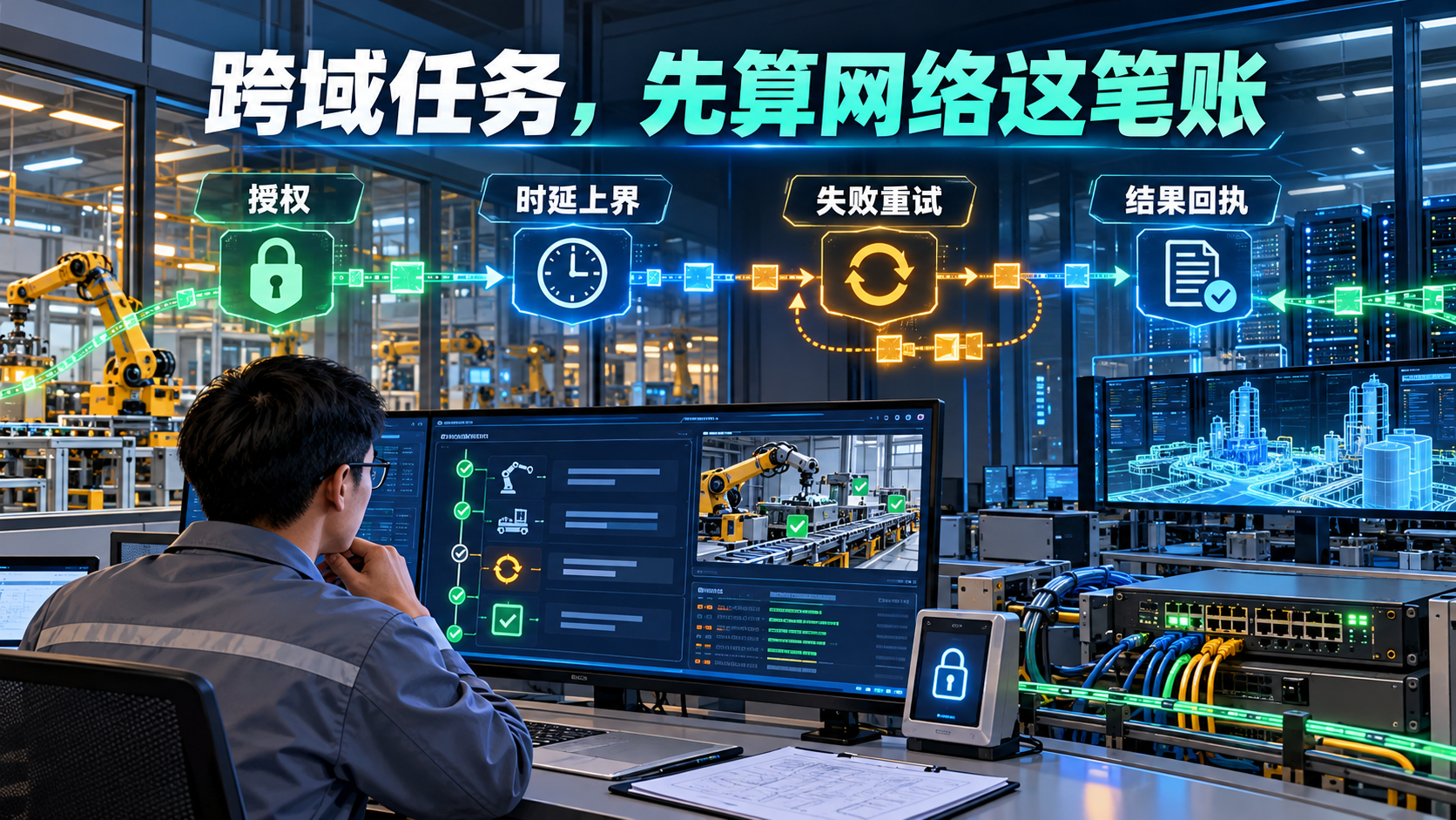 跨域智能体要跑起来：AXP之外还要交出网络与授权账本：工程与产业信息示意