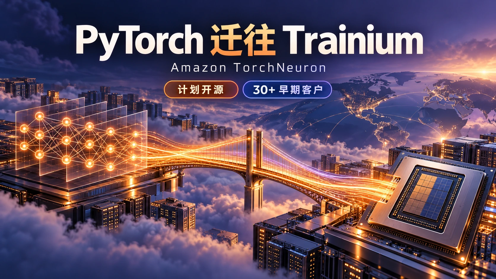 TorchNeuron 把 Trainium 接进 PyTorch：企业换芯片先算迁移账，再算算力账：独立封面信息海报