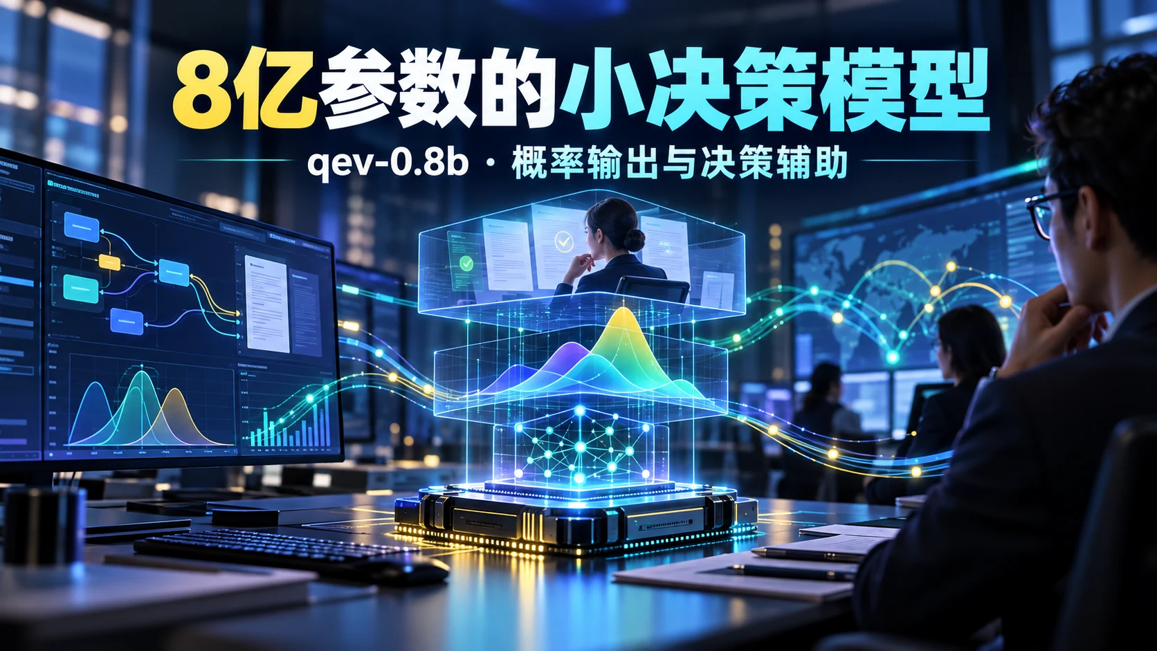 一封工单先去哪个队列？qev-0.8b 把企业小决策变成可计价的概率：封面信息海报