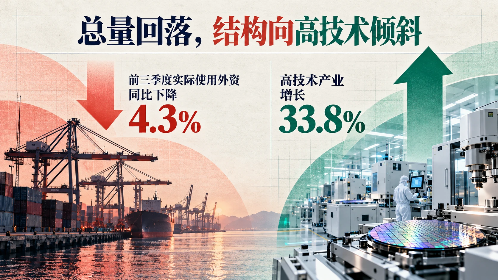 外资总量与高技术结构：独立正文信息海报