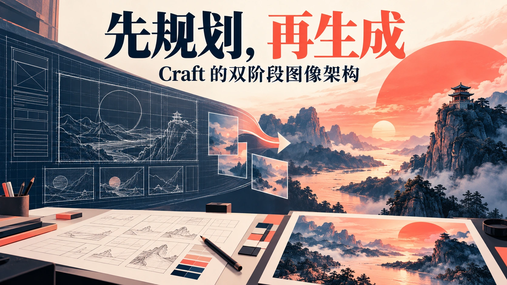 先规划，再生成：Craft双阶段图像架构的原创示意封面