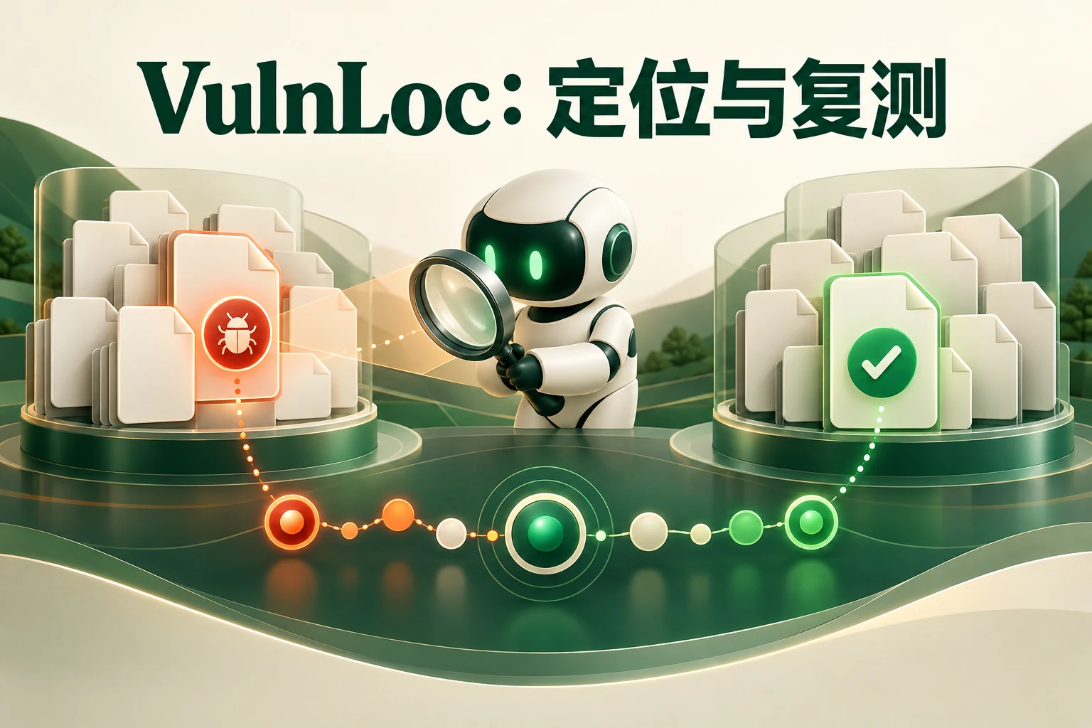 VulnLoc漏洞修复前后双阶段F1与真阴性率示意图