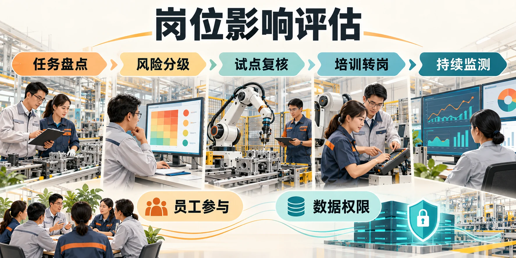 从任务盘点到转岗验收的流程示意概念图