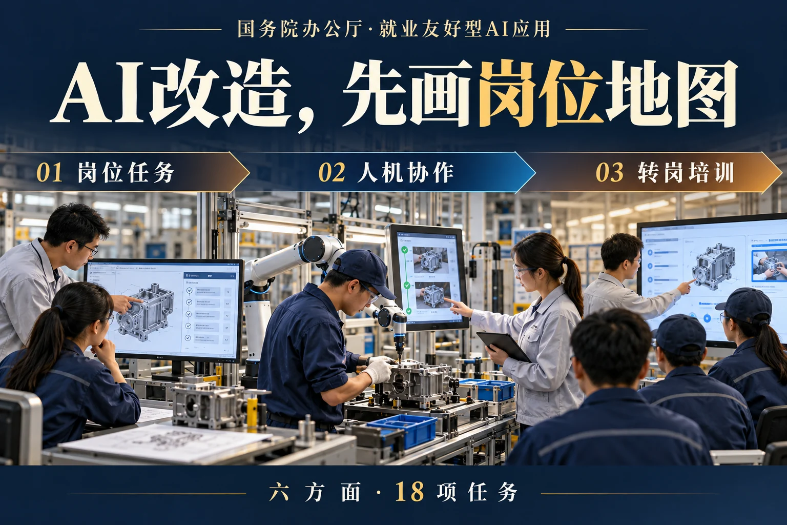 AI技改与岗位转型封面概念图