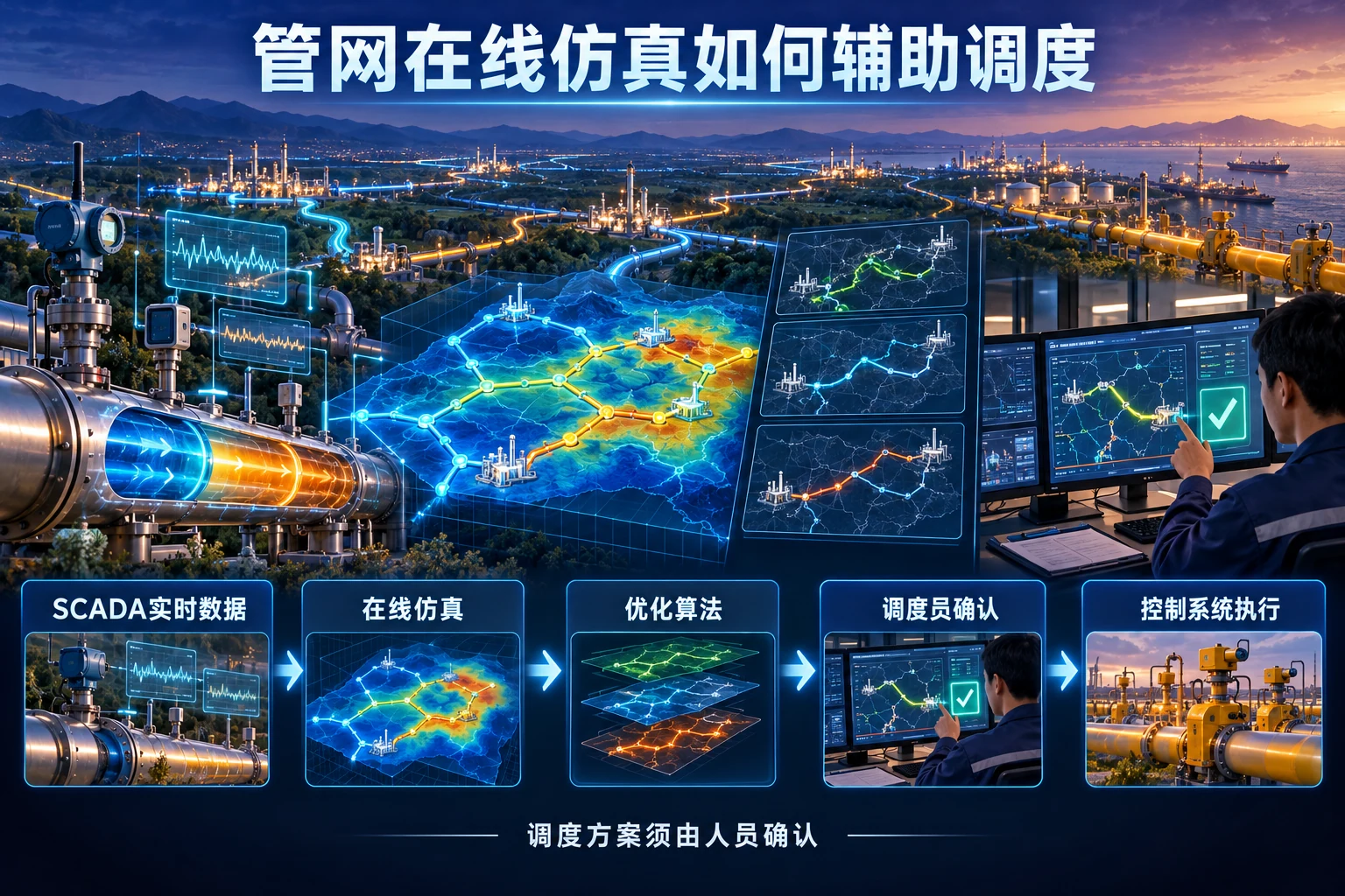 45秒跑完全国主干天然气管网：在线仿真如何进入调度正文信息图