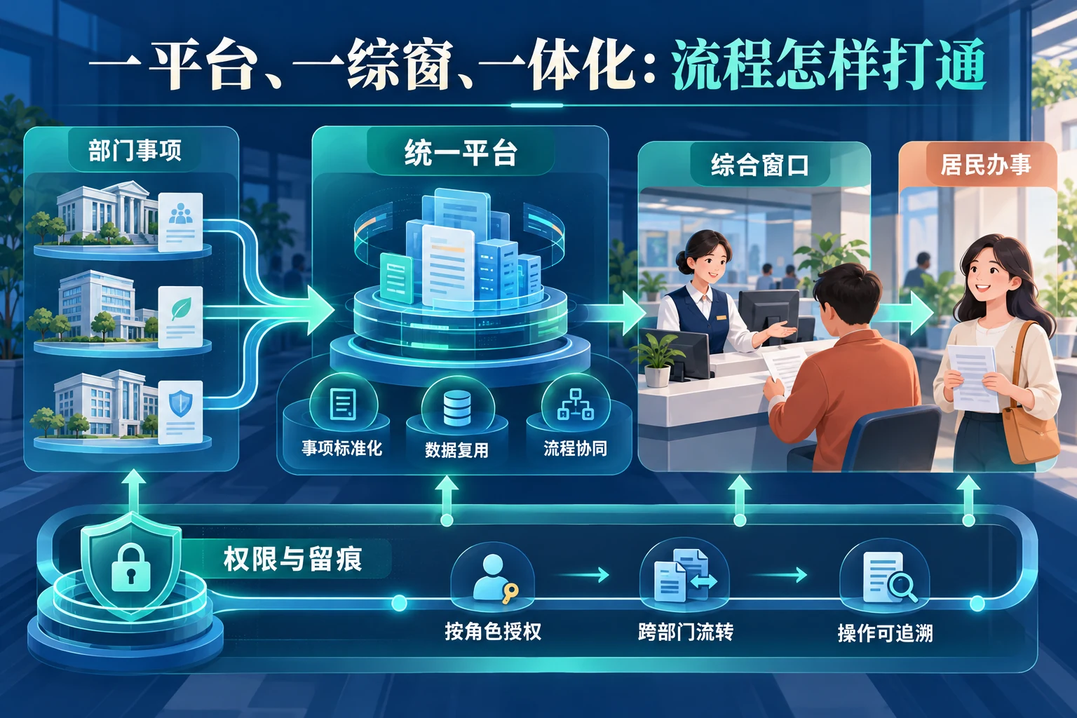 江苏基层政务改革：88项事项进平台，窗口工作怎么变正文信息图