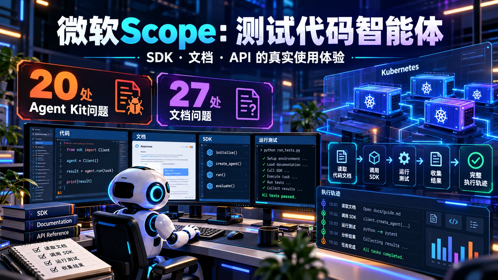 微软开源Scope：把代码智能体的SDK使用错误变成可复测任务封面概念图