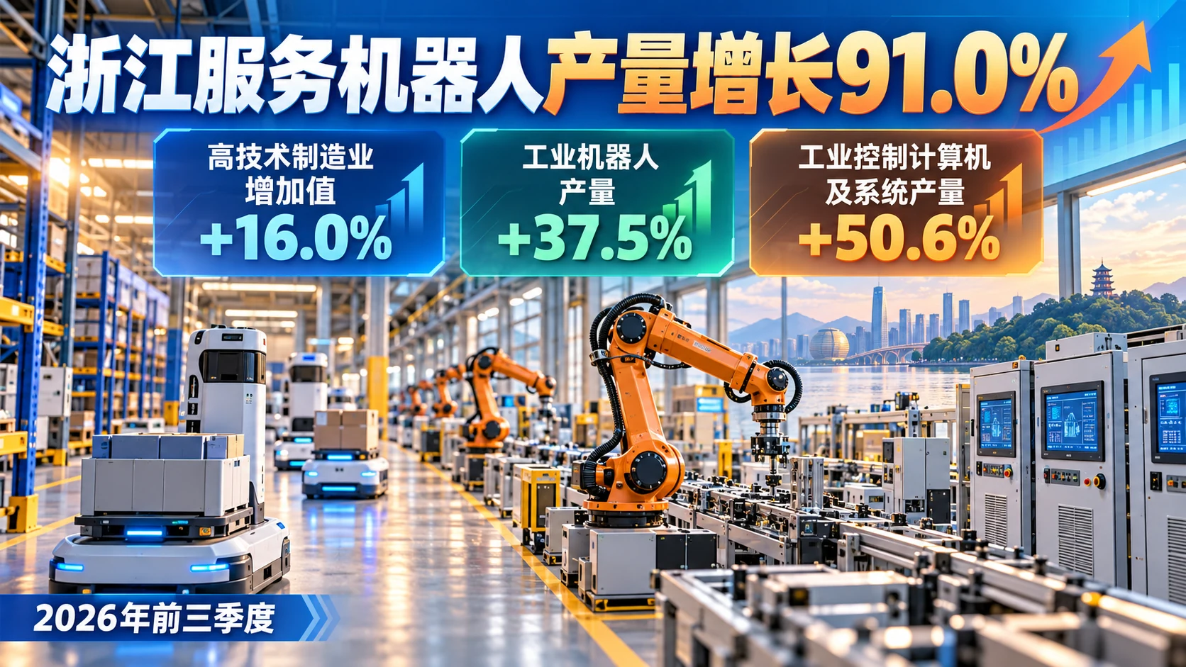 浙江服务机器人产量增长91%：先看生产，再问谁买单封面概念图