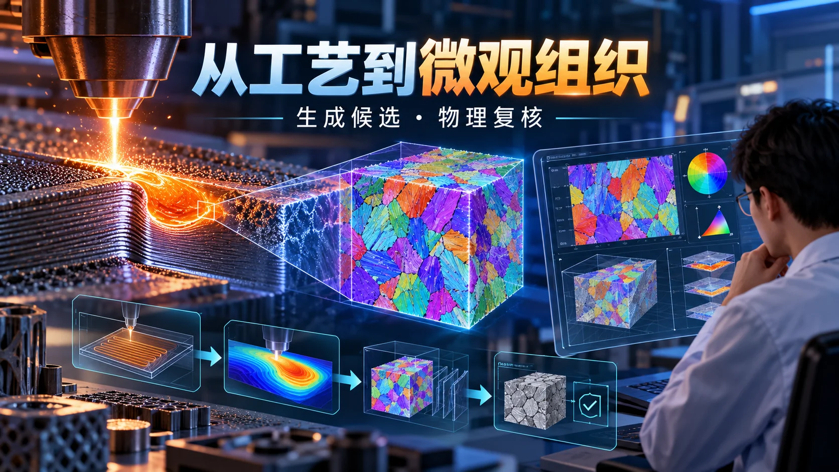 增材制造的组织能反向设计吗？扩散模型先给出候选：封面概念示意图