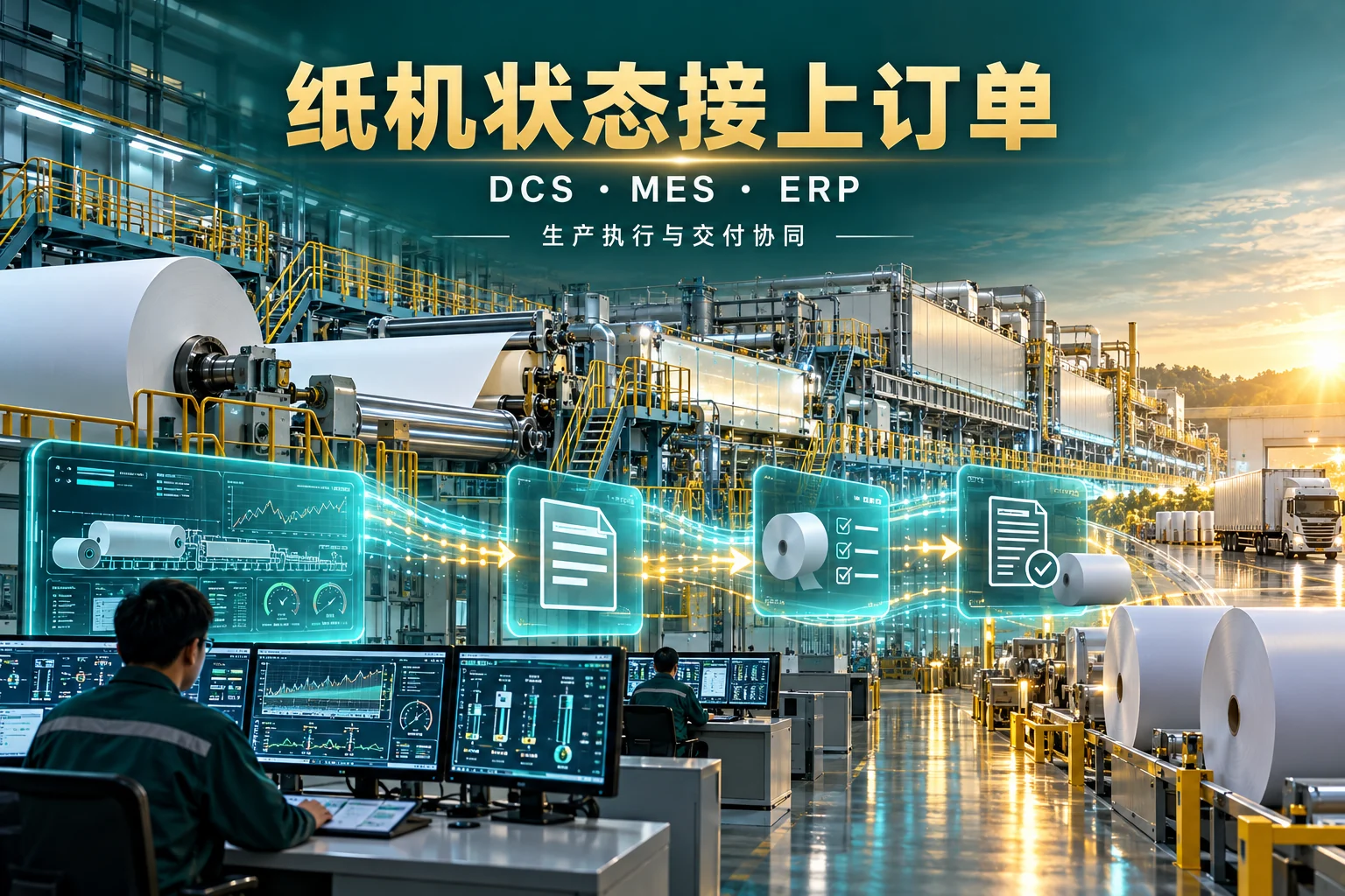 工业智能生产或巡检流程概念图