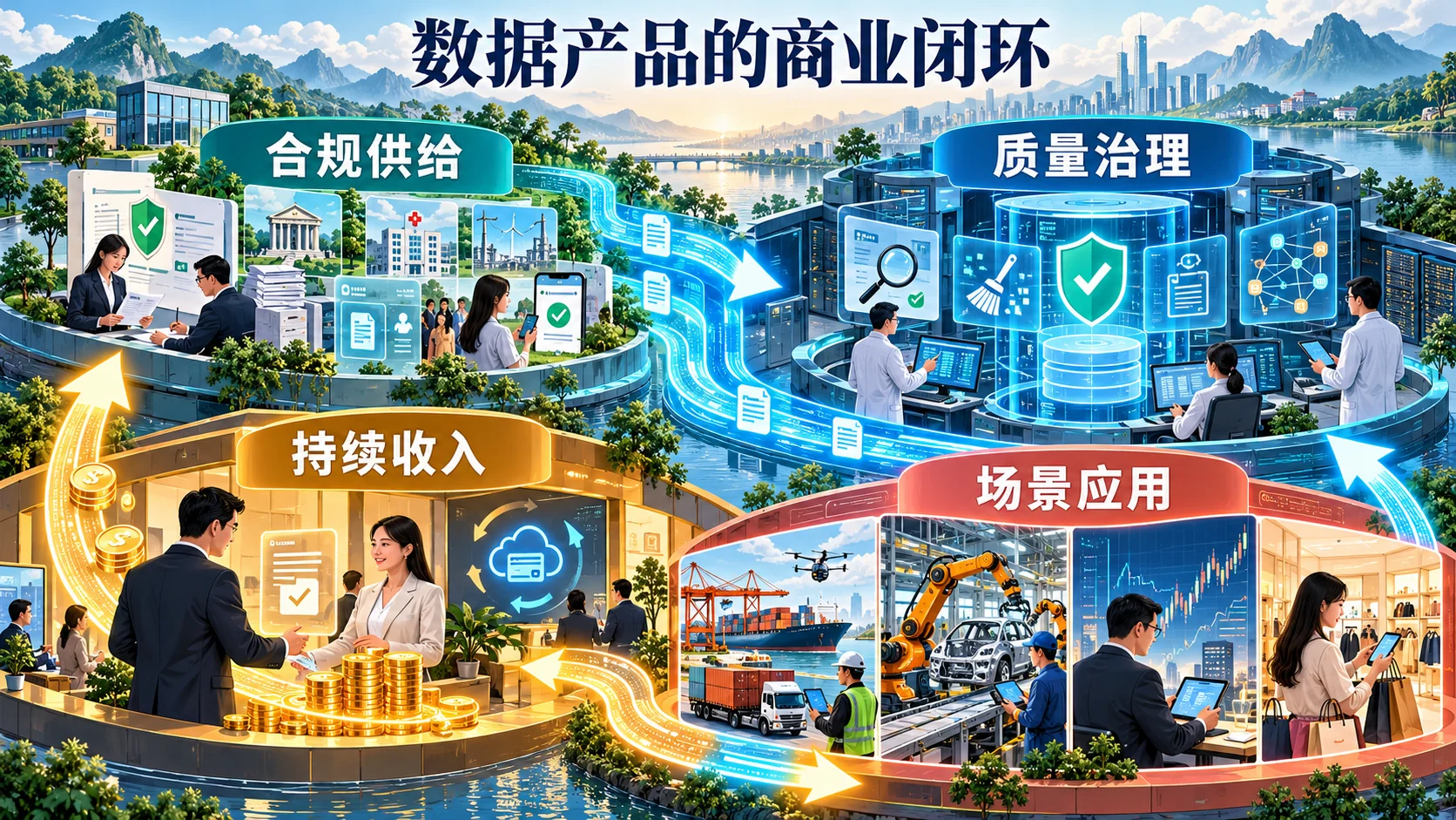 2.9万支参赛队伍背后:数据要素市场如何从政策试验走向真实商业模式?相关技术与产业流程示意