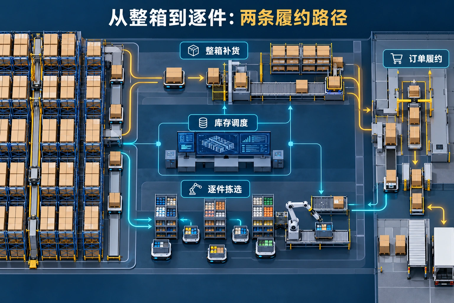 沃尔玛投入约60亿美元扩大仓储自动化：Symbotic如何改变物流经济学？相关技术与产业信息图