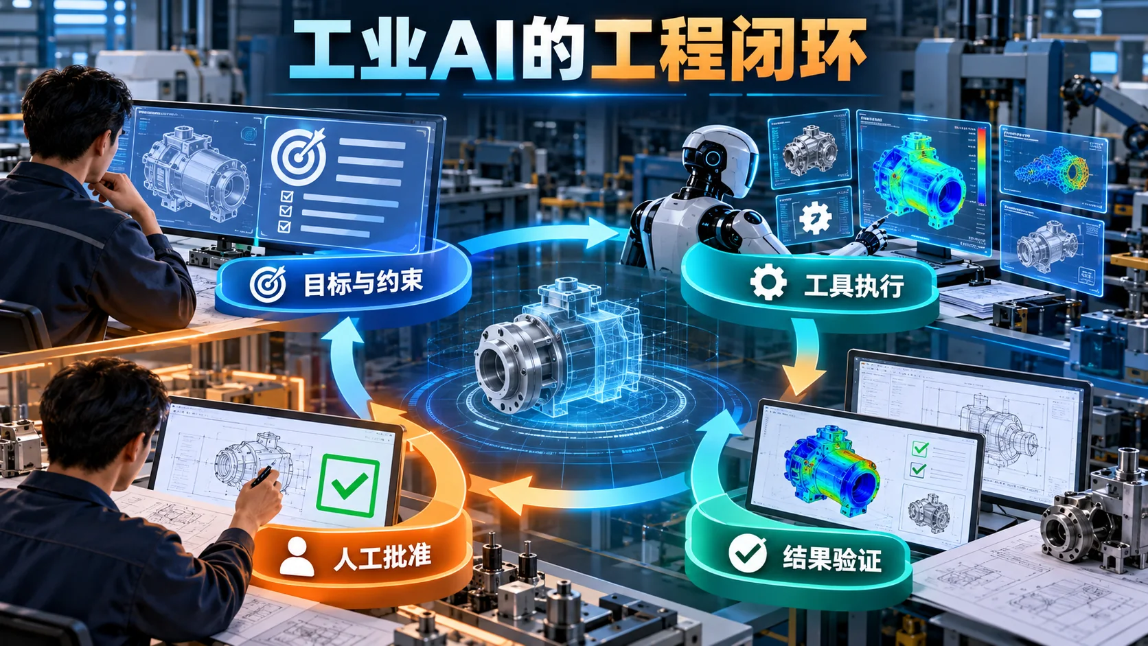 工程任务中的目标约束、工具执行、反馈检查与人工批准